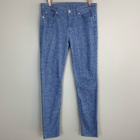 7FAM Guinevere Patterned Denim Jeans - Picture 2 of 5